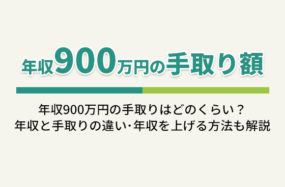 年収900万円の手取り額と、給与所得者に占める割合