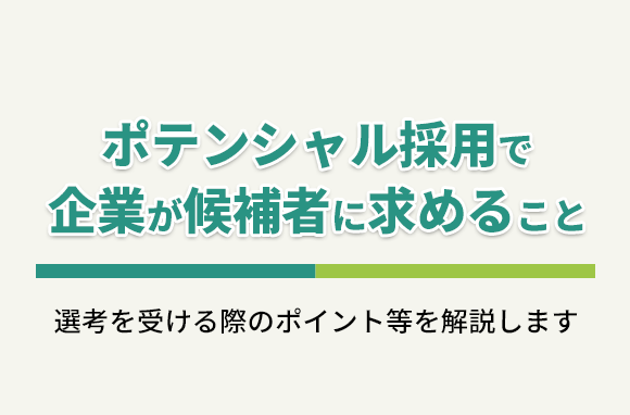ポテンシャル採用とは｜選考において、企業が候補者に求める事